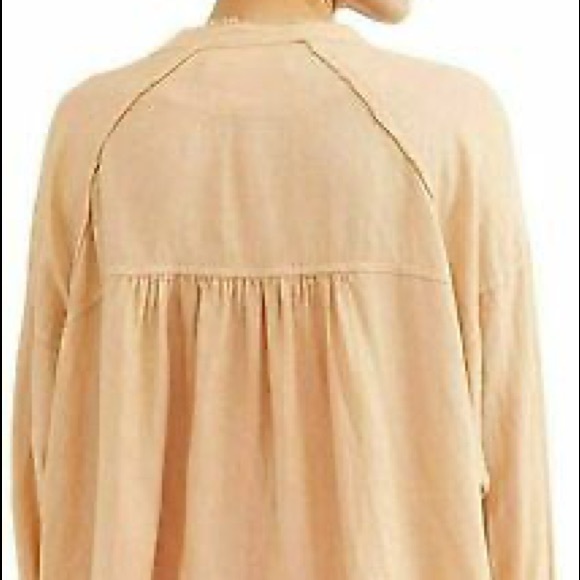 We the Free People Womens Shirt Keep It Simple Casual Top Blouse Shell Pink S - Picture 2 of 9